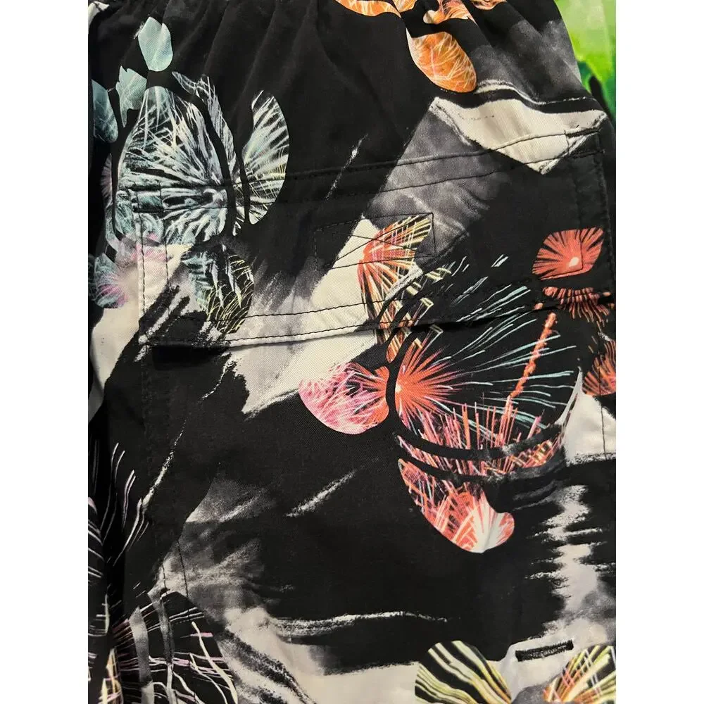 Vilebrequin Youth Boys Swim Trunks Shorts Turtle Firework Print Swimwear Medium